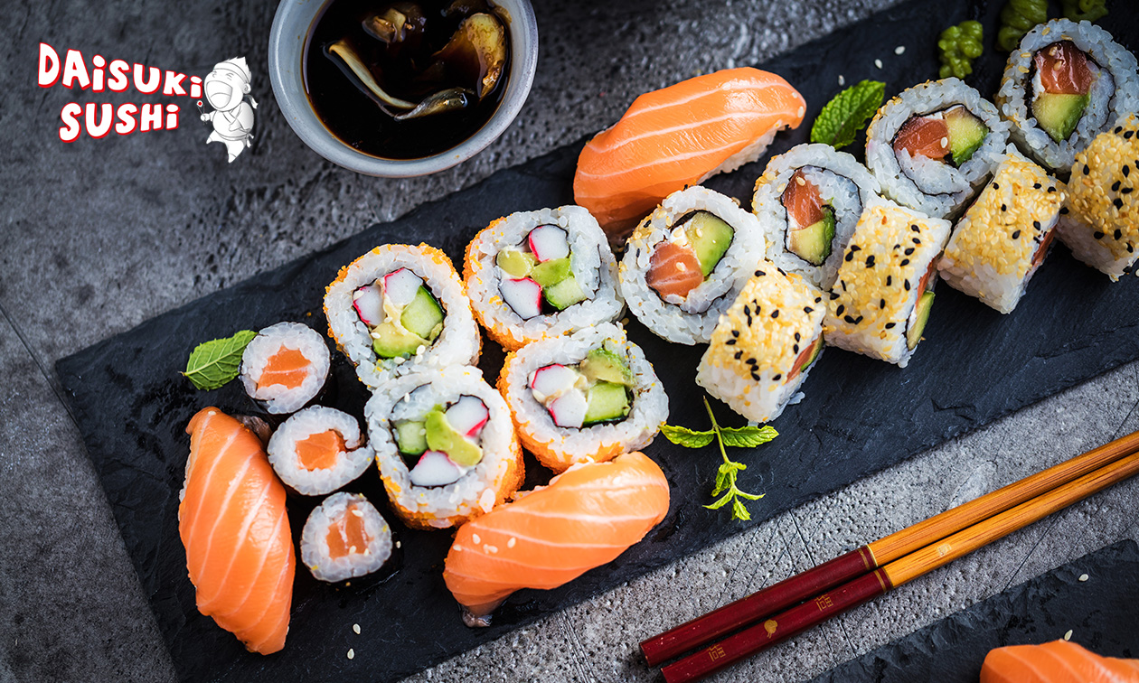Sushibox (46 of 95 stuks) van Daisuki Sushi voor thuisbezorging