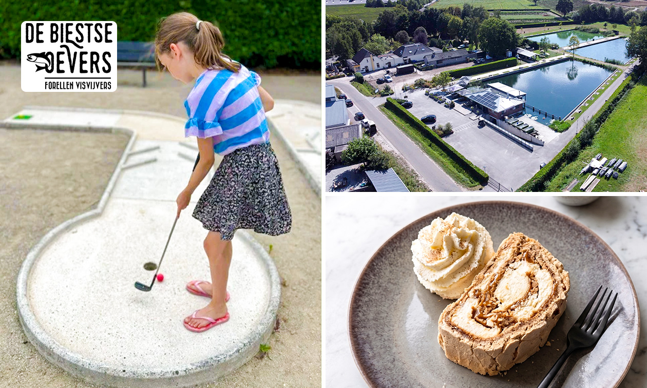 Minigolf + drankje naar keuze + stuk gebak naar keuze of worstenbroodje