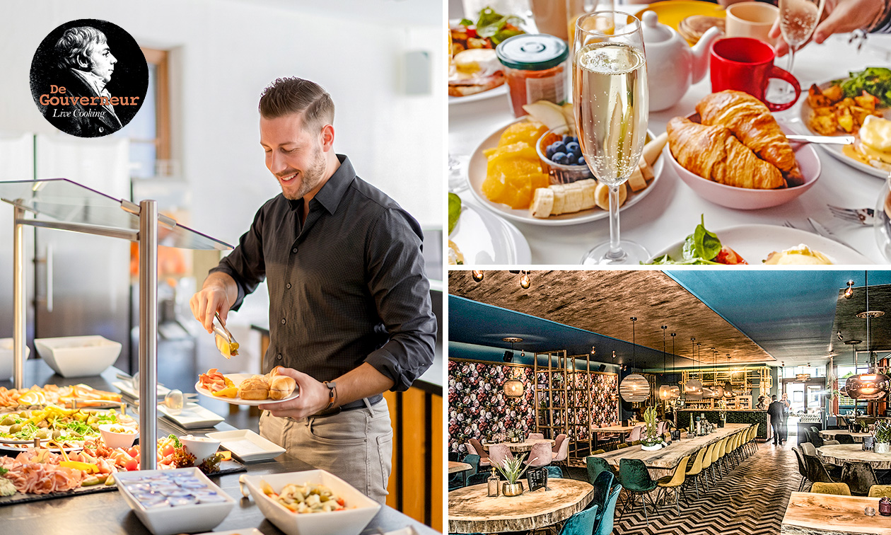 Luxe ontbijtbuffet + glas cava + koffie + thee + fruitsap