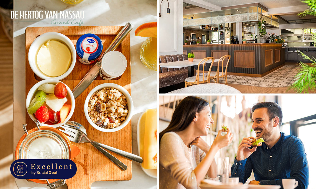 Ontbijtplank of 2-gangenlunch in Baarle-Nassau