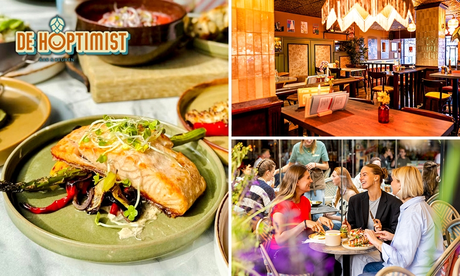 3-gangendiner à la carte + brood bij De Hoptimist Bar & Keuken