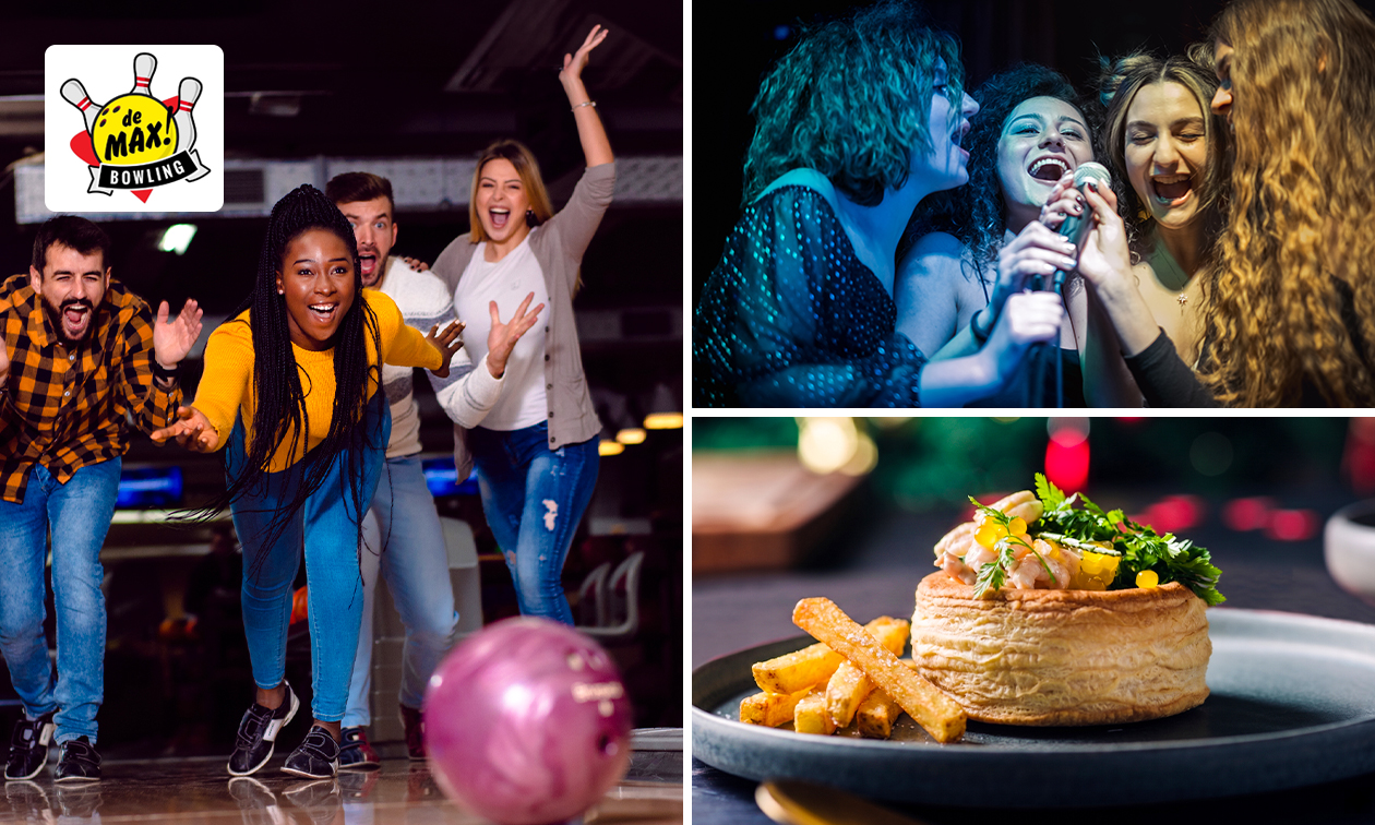 Karaoke (1,5 uur) + evt. 2 spellen bowlen of vol-au-vent met friet