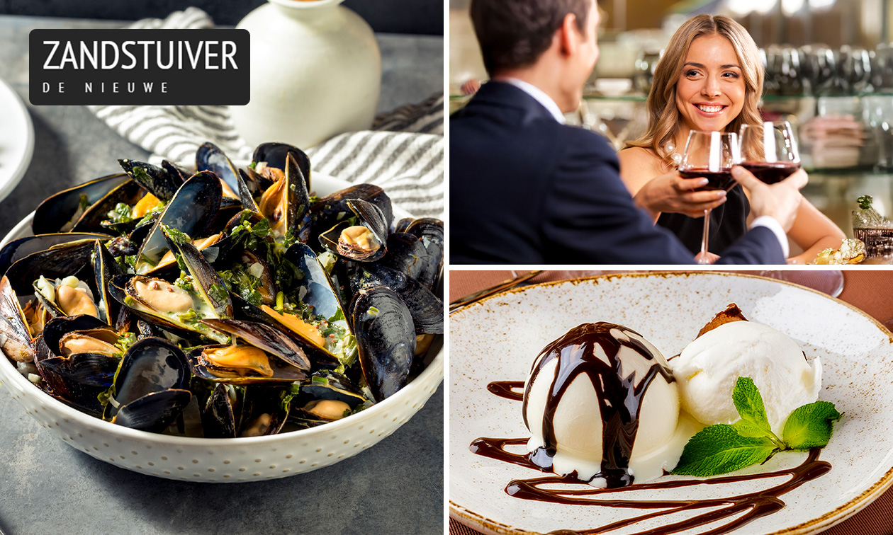 2-gangen mossellunch of -diner in Blankenberge