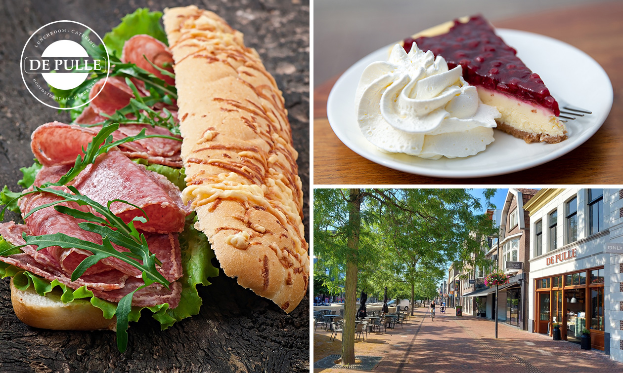 2-gangen keuzelunch + drankje + warme drank naar keuze bij De Pulle