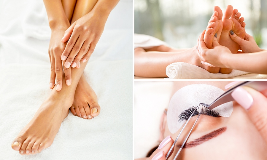 Spa-Fußpflege, Pediküre oder Wimpernverlängerung
