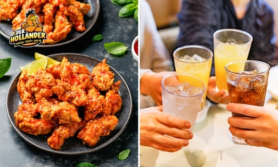Korean Fried Chicken oder Burger nach Wahl + Große Pommes + Softdrink