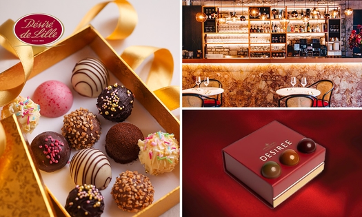 9 of 18 pralines voor afhaal bij Désirée de Lille