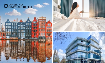 Overnachting voor 1 of 2 + gratis parkeren + late check-out + evt. ontbijt nabij Amsterdam