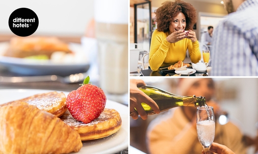 Luxe ontbijt + glas cava bij Different Hotels - Eburon Tongeren