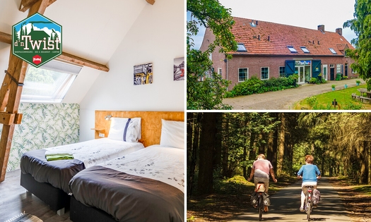 Overnachting(en) voor 1, 2 of 4, groepsaccommodatie (tot 17 pers.) of vakantiehuis (4 tot 8 pers.)