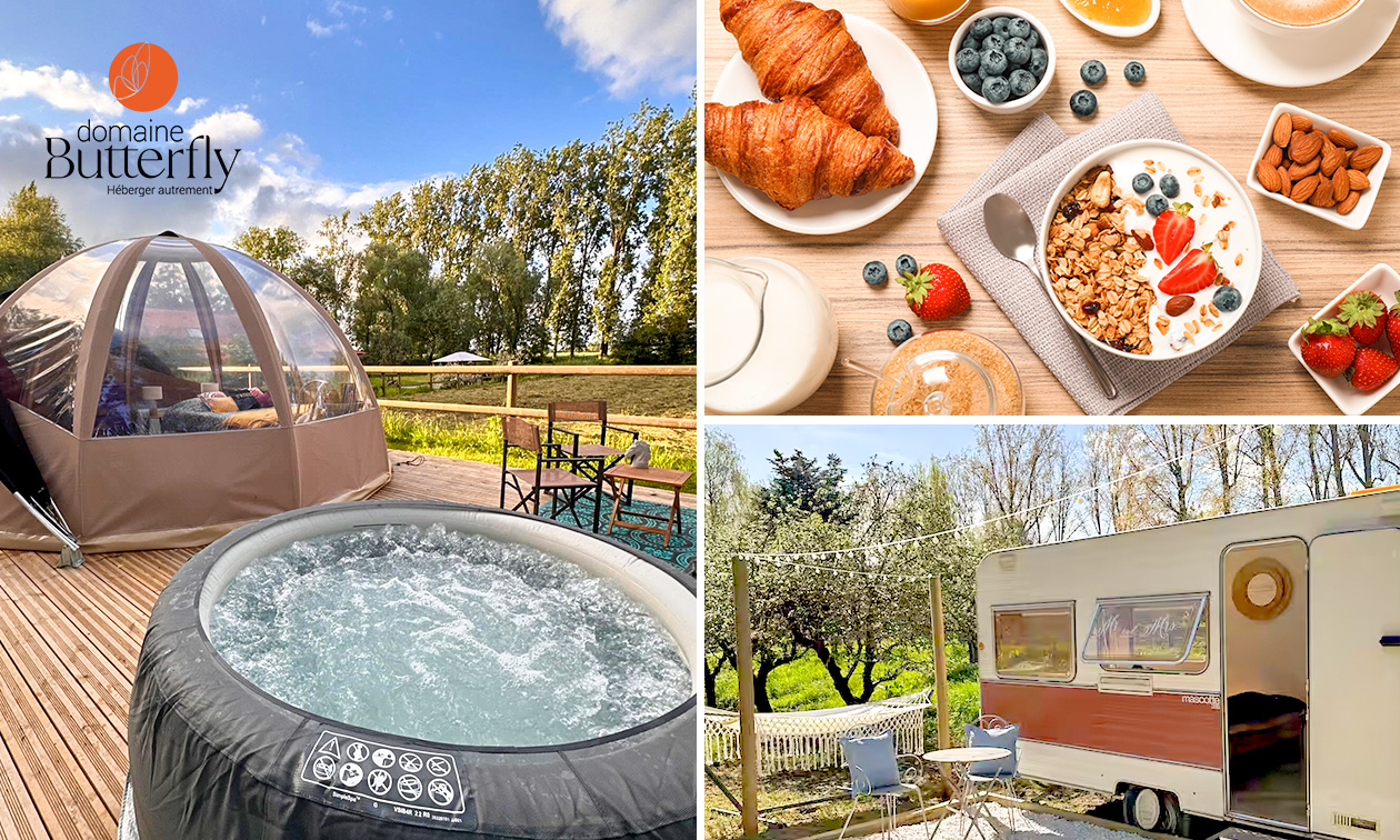 Overnachting voor 2 + ontbijt + evt. Scandinavisch bad in Frans-Vlaanderen