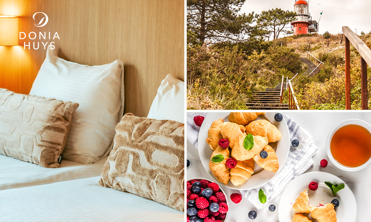 Overnachting voor 2 + ontbijt + early check-in + bagageservice op Vlieland