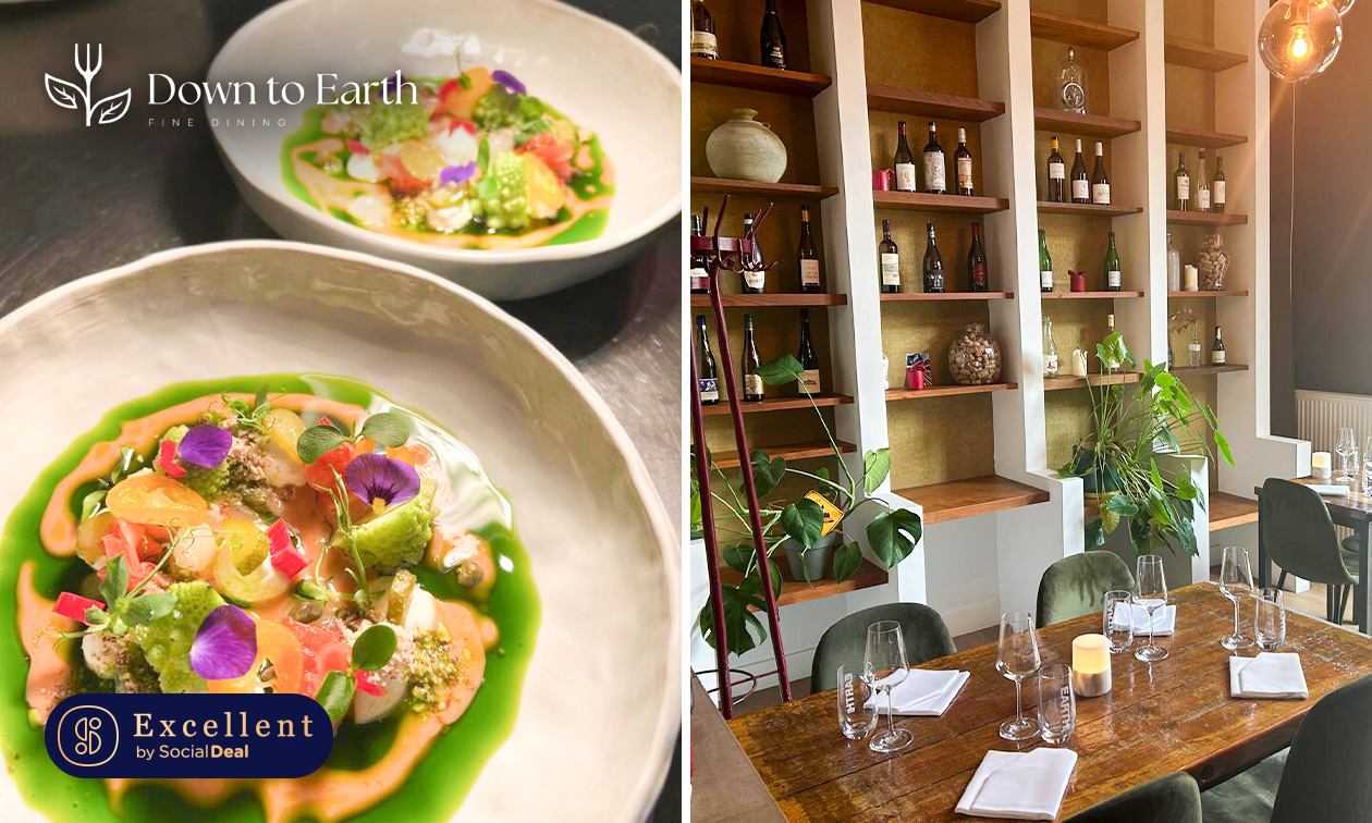 3-gangen fine dining-lunch van de chef bij Down To Earth Dining