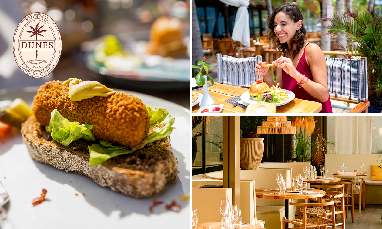 Lunchgerecht à la carte of zondagsbrunch bij Dunes Beachclub
