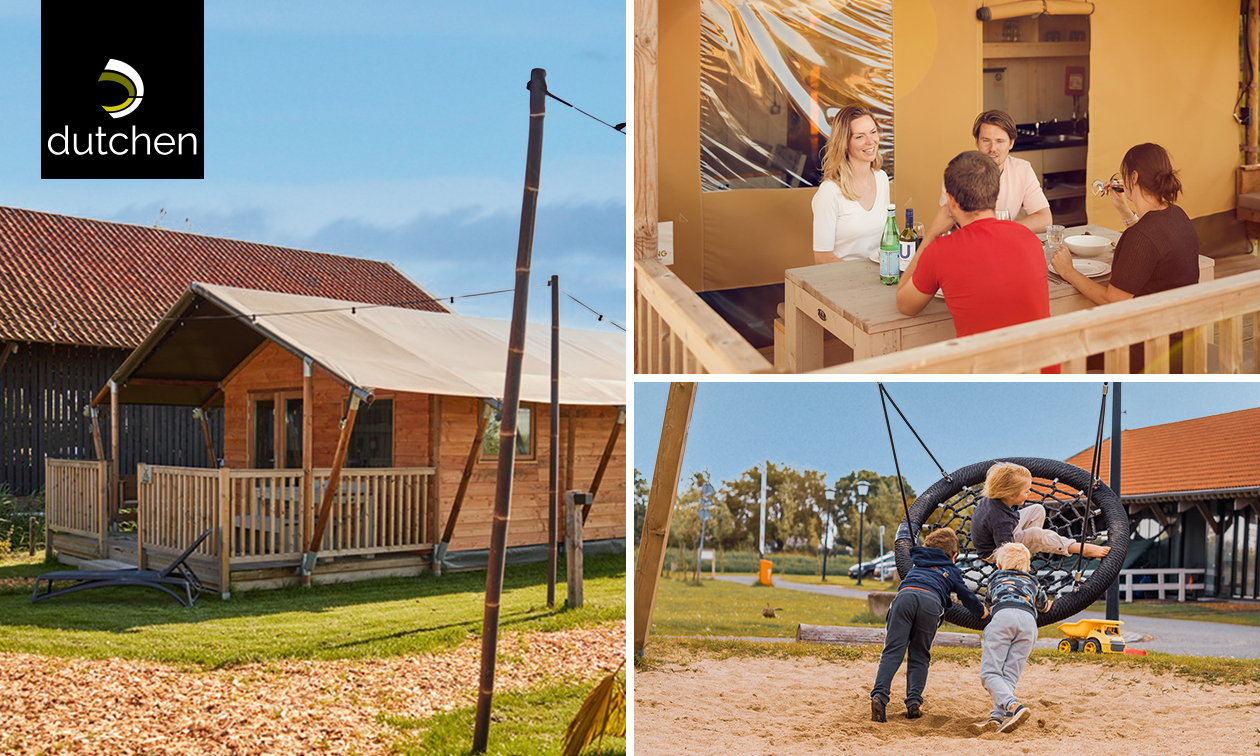 Midweek of weekend voor 4 tot 6 in een safaritent of houten lodge