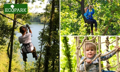 Entree boomklimmen + evt. Legends bij Ecopark Adventures in Doornik
