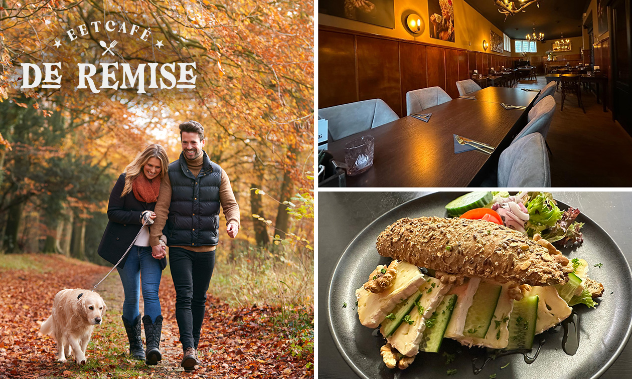 Wandelarrangement met 2-gangenlunch of kerstarrangement