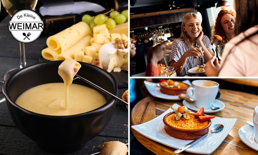 All-You-Can-Eat kaasfondue + evt. dessert bij de Kleine Weimar