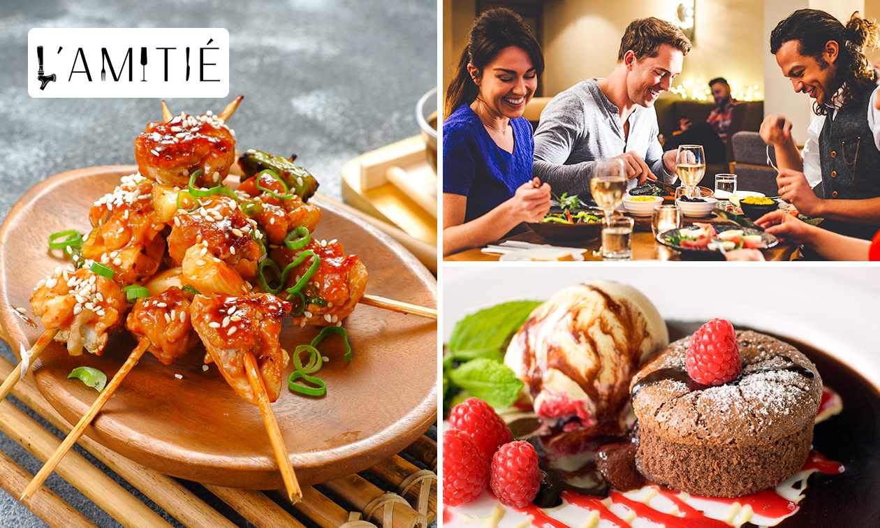 Menu tapas et finger food en 3 services à partager, pour le lunch ou le dîner