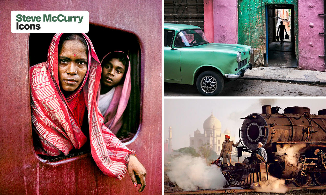 Eingang zur Steve McCurry Icons Ausstellung in Brüssel