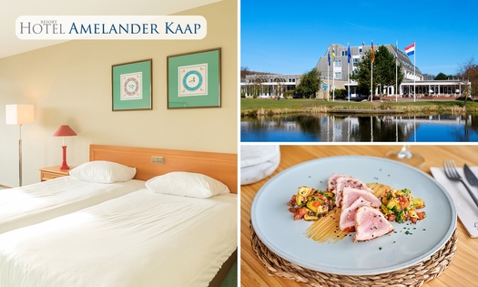 Overnachting(en) voor 2 + ontbijt + 2-gangendiner à la carte op Ameland