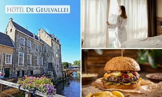 Nuit(s) pour 2 + petit-déjeuner + dîner en 2 services ou plat principal dans la vallée de la Geul