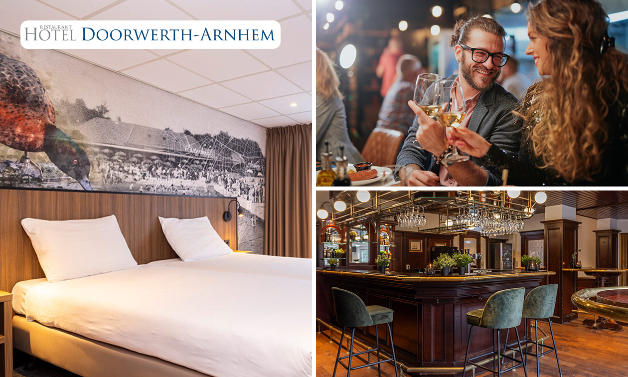 Overnachting(en) voor 2 + ontbijt + hoofdgerecht à la carte in Doorwerth