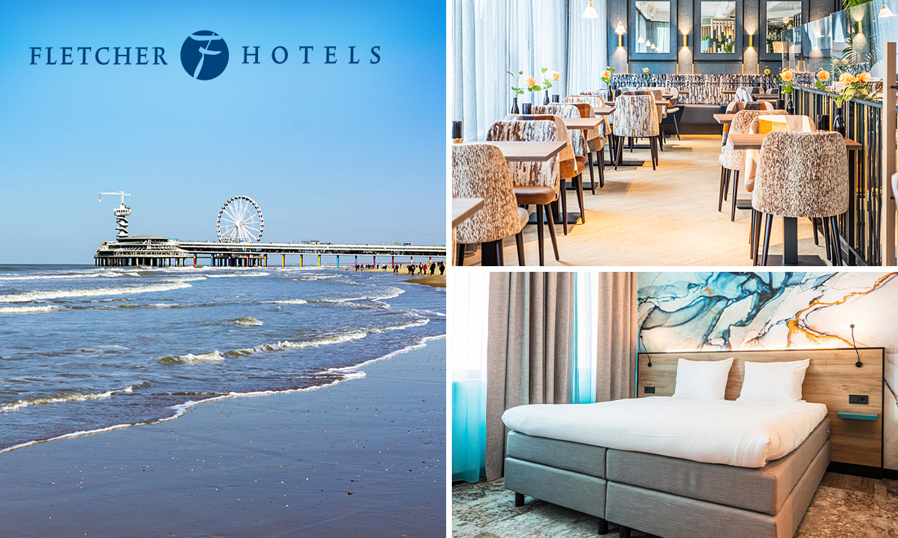 Overnachting(en) voor 2 + ontbijt + shared dining-proeverij bij Fletcher Scheveningen