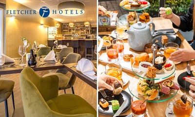 High Tea, High Wine, High Beer of High Bubbles voor 2 bij Fletcher Hotels