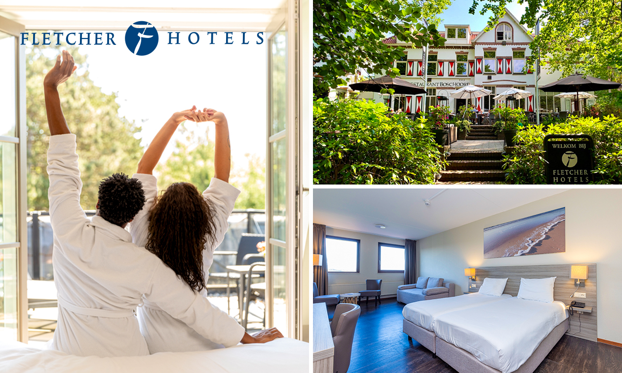 Overnachting voor 2 + evt. ontbijt en 3-gangendiner bij Fletcher Hotels