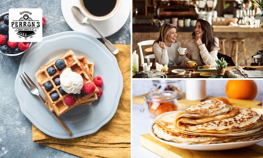 Pannenkoek, wafel of ijs + warme drank bij Gastropub Perron 3
