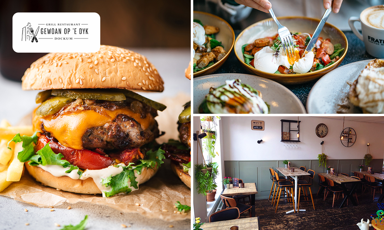 2-gangen (vegan) keuzediner of 3-gangendiner van de chef bij Gewoan op ´e Dyk