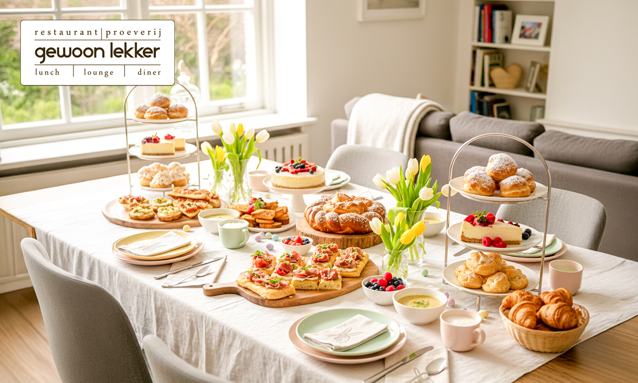 Paas-high tea voor afhaal bij Gewoon Lekker