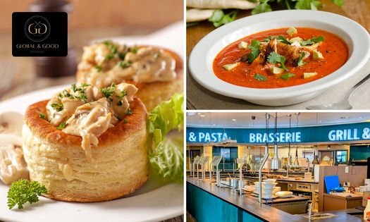 Menu en 2 ou 3 services au choix chez Global & Good Restaurant