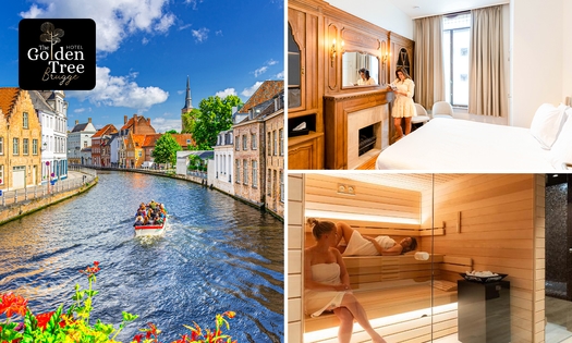Nuit pour 2 + petit-déjeuner avec verre de mousseux + check-out tardif + wellness à Bruges
