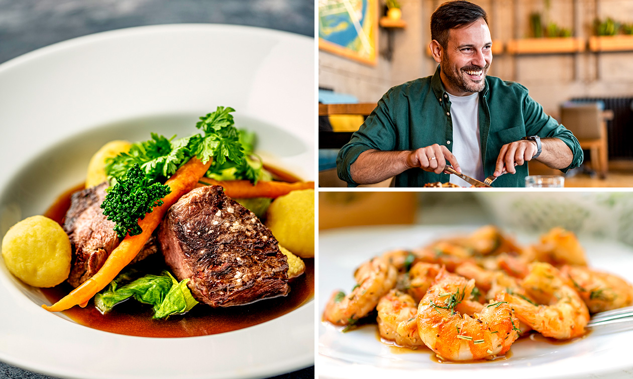 2- of 3-gangenlunch of -diner à la carte in Oostende