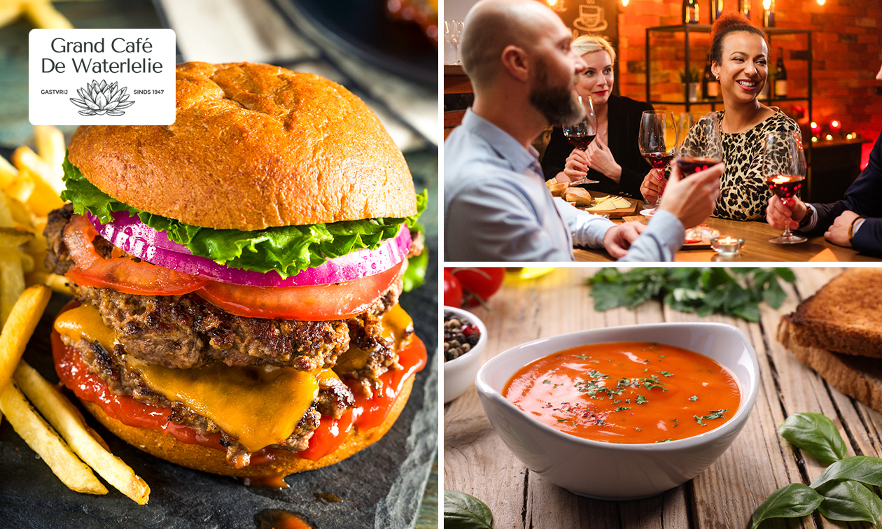 2- of 3-gangen keuzediner bij Grand Café De Waterlelie