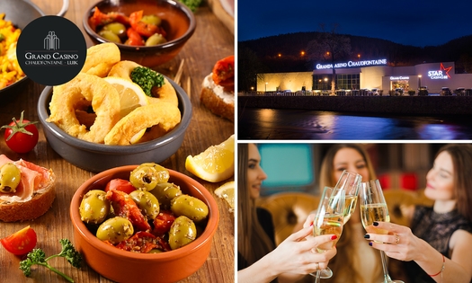 Crédit de jeu + bouteille de cava + assiette de tapas au Grand Casino Chaudfontaine