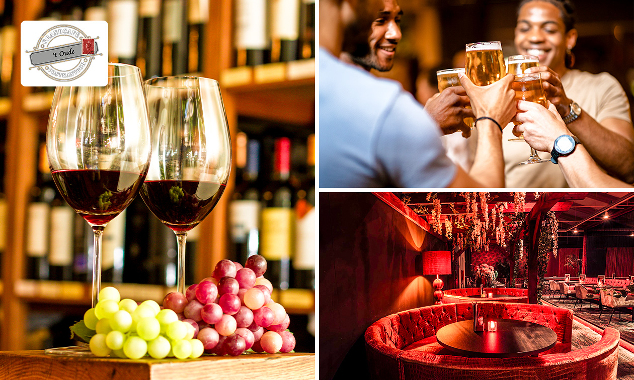 High wine of high beer + borrelplank bij Grandcafé Het Oude Postkantoor