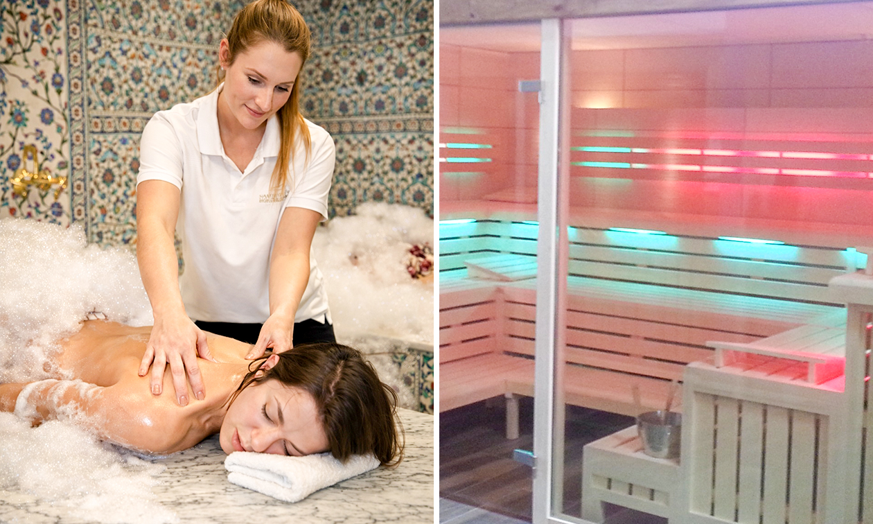Entree sauna en hamam + lichaamsscrub + massage