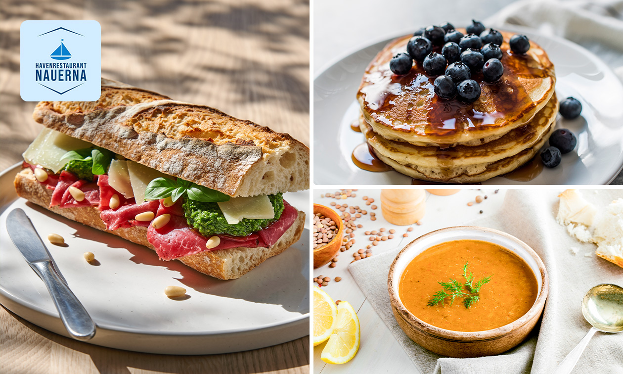 2- of 3-gangenlunch aan de haven of Sunday brunch