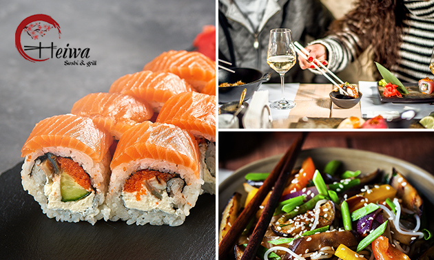 All-You-Can-Eat sushi en grill (3 uur) bij Heiwa