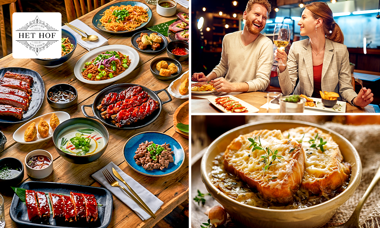 3-gangen shared dining-dinner bij Het Hof van Lathum