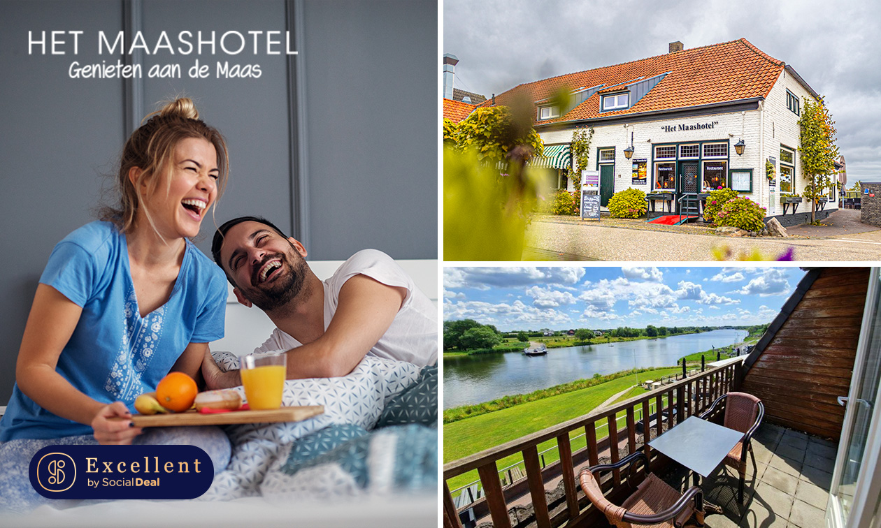 Nuit pour 2 ou 4 + évtl. petit-déjeuner+ dîner en 3 services à la carte en bord de meuse