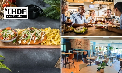2-gangen schnitzel- of spareribsdiner bij Hof van Brabant