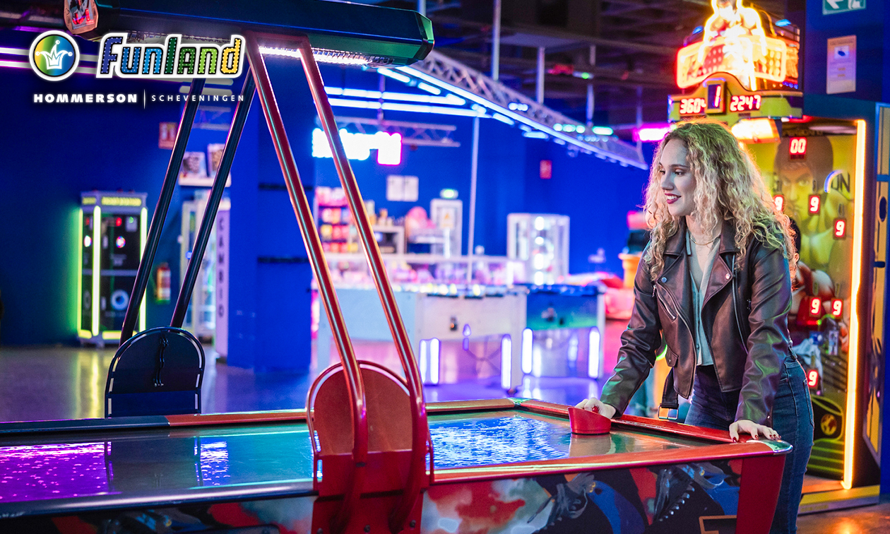 Speeltegoed (€20 of €50) voor arcadehal Funland aan de boulevard van Scheveningen