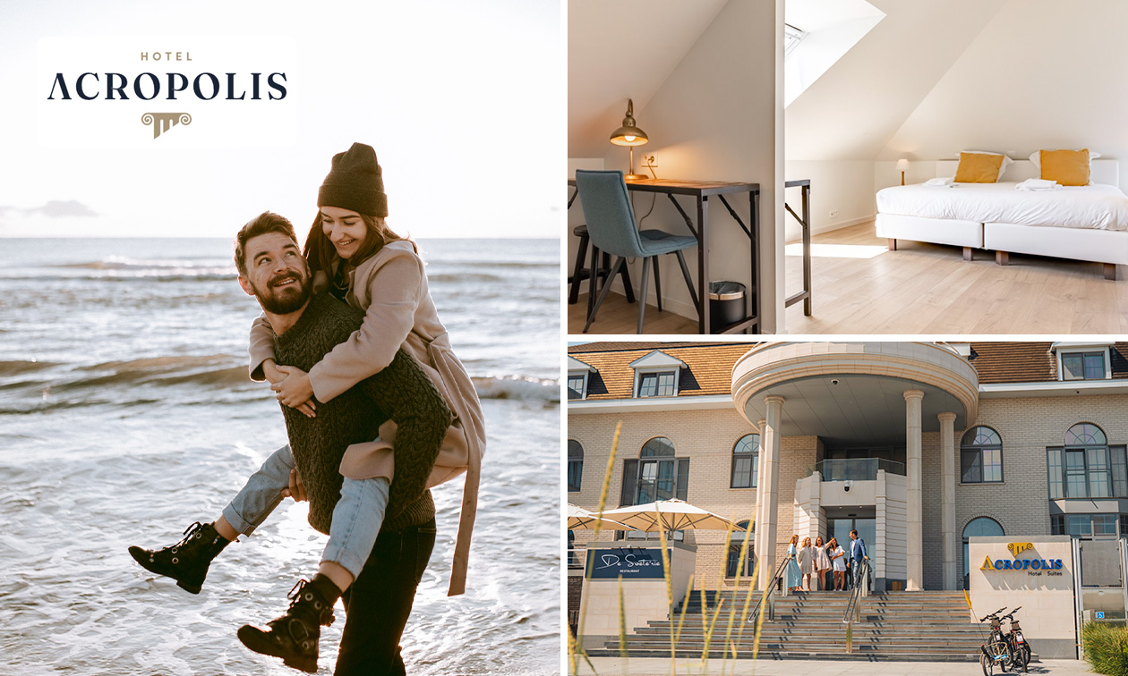 Overnachting(en) voor 2 + ontbijt + late check-out + parkeren + evt. 3-gangendiner in Middelkerke