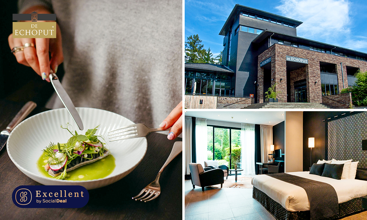 Overnachting voor 2 + welkomstdrankje + lekkernij + 5-gangendiner + ontbijt + late check-out