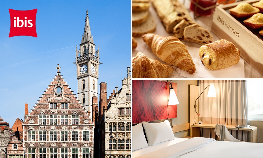 Overnachting(en) voor 2 + welkomstdrankje + ontbijt in hartje Gent