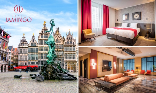 Overnachting voor 2 + ontbijt + late check-out OF early check-in + evt. parkeren in Antwerpen
